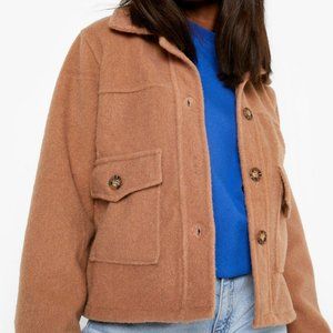 Wool Look Jacket Sz: large Color: camel